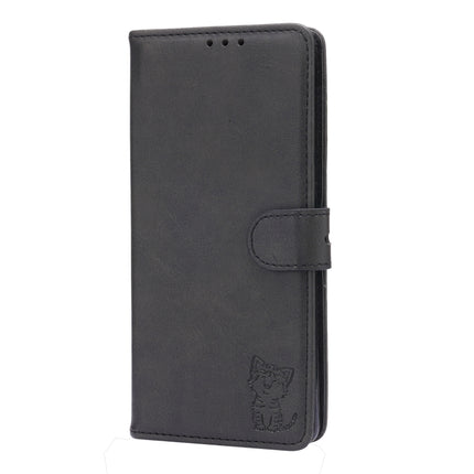Embossed Happy Cat Pattern Horizontal Flip Leather Case with Holder & Card Slots & Wallet, For Google Pixel 6, For Google Pixel 6 Pro