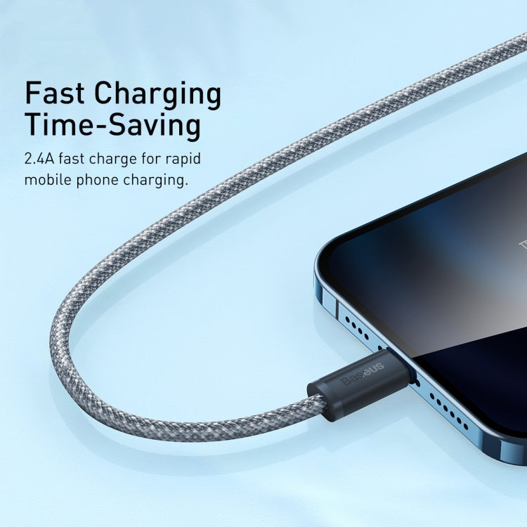 Cable de datos de carga rápida USB a 8 pines de 2,4 A, serie dinámica Baseus CALD000402, 2 m