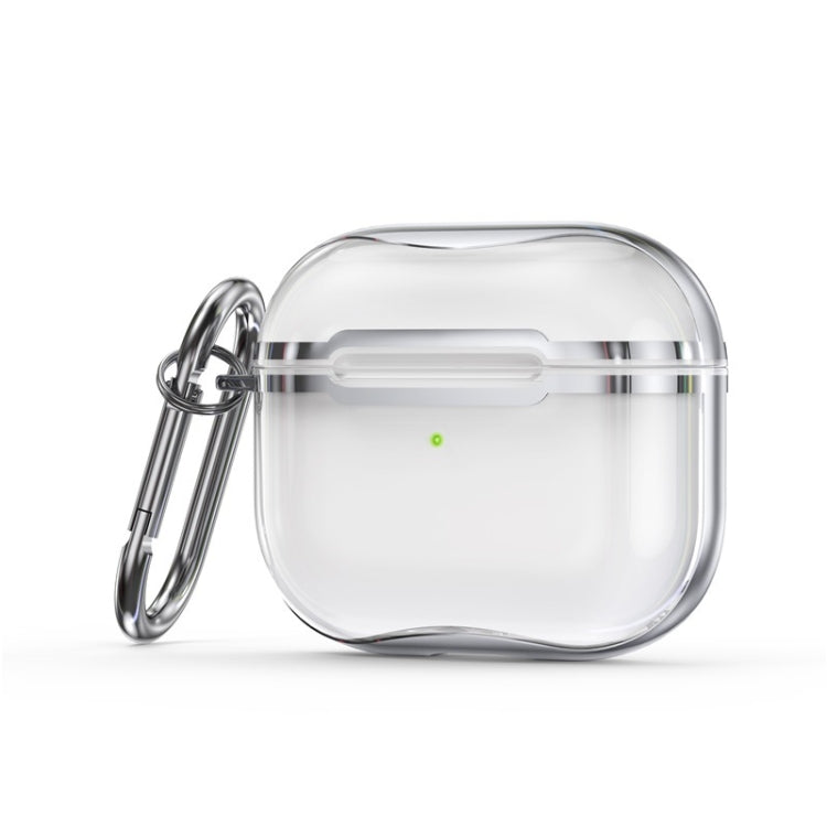 Galvanisierter Rahmen + transparente TPU-Kopfhörer-Schutzhülle mit Haken, für AirPods 3