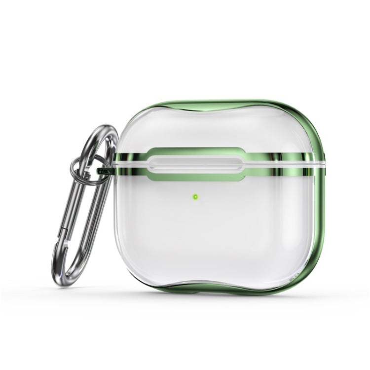Galvanisierter Rahmen + transparente TPU-Kopfhörer-Schutzhülle mit Haken, für AirPods 3