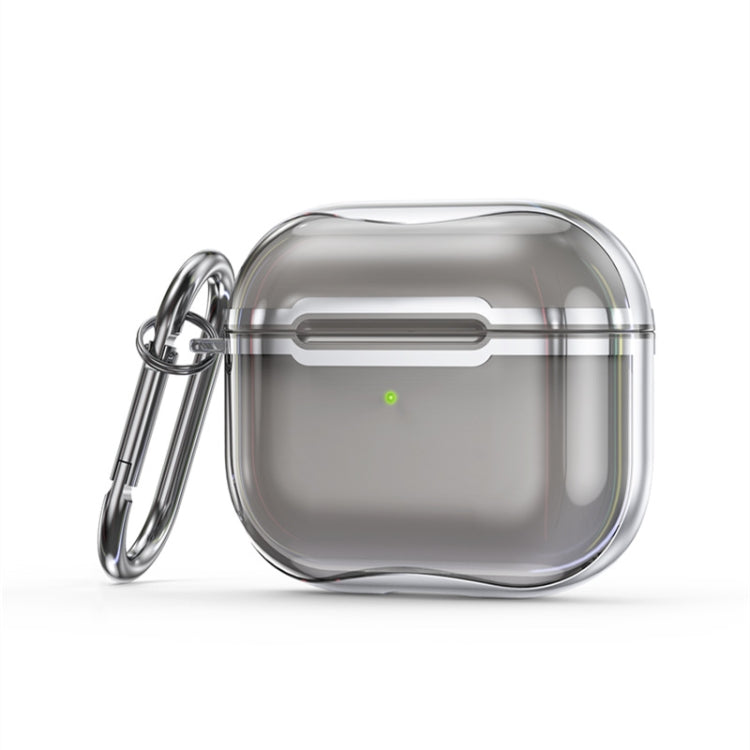 Galvanisierter Rahmen + transparente TPU-Kopfhörer-Schutzhülle mit Haken, für AirPods 3