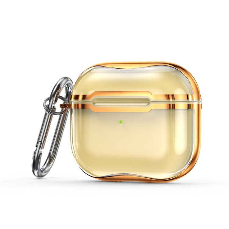 Galvanisierter Rahmen + transparente TPU-Kopfhörer-Schutzhülle mit Haken, für AirPods 3