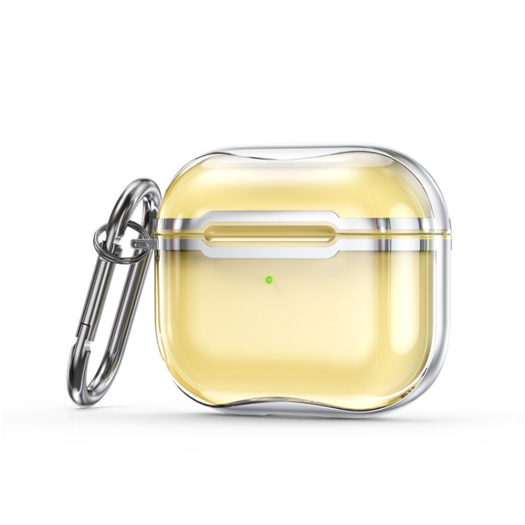Galvanisierter Rahmen + transparente TPU-Kopfhörer-Schutzhülle mit Haken, für AirPods 3