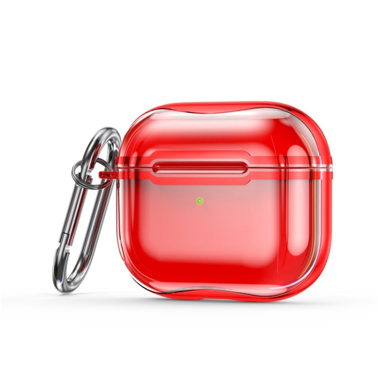 Galvanisierter Rahmen + transparente TPU-Kopfhörer-Schutzhülle mit Haken, für AirPods 3