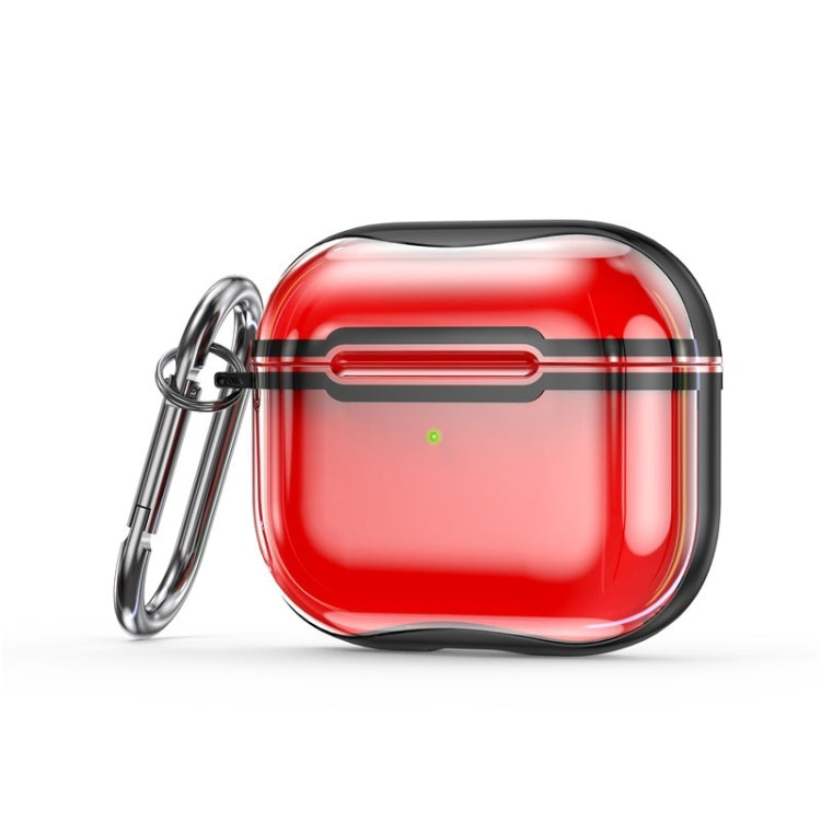 Galvanisierter Rahmen + transparente TPU-Kopfhörer-Schutzhülle mit Haken, für AirPods 3