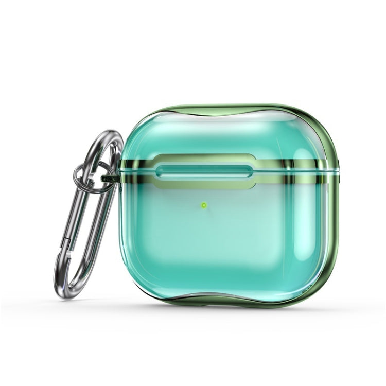 Galvanisierter Rahmen + transparente TPU-Kopfhörer-Schutzhülle mit Haken, für AirPods 3