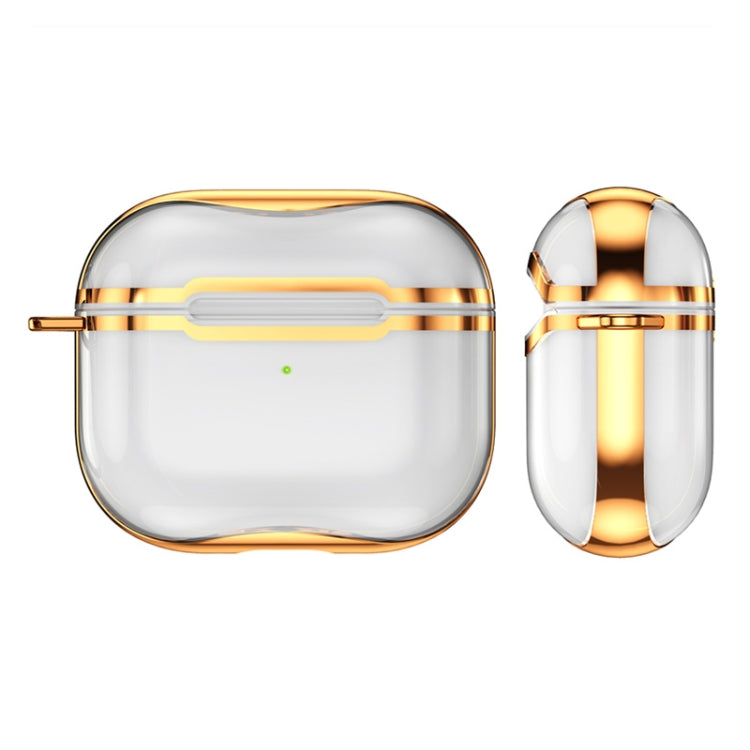 Galvanisierter Rahmen + transparente TPU-Kopfhörer-Schutzhülle mit Haken, für AirPods 3