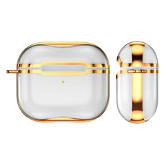Galvanisierter Rahmen + transparente TPU-Kopfhörer-Schutzhülle mit Haken, für AirPods 3