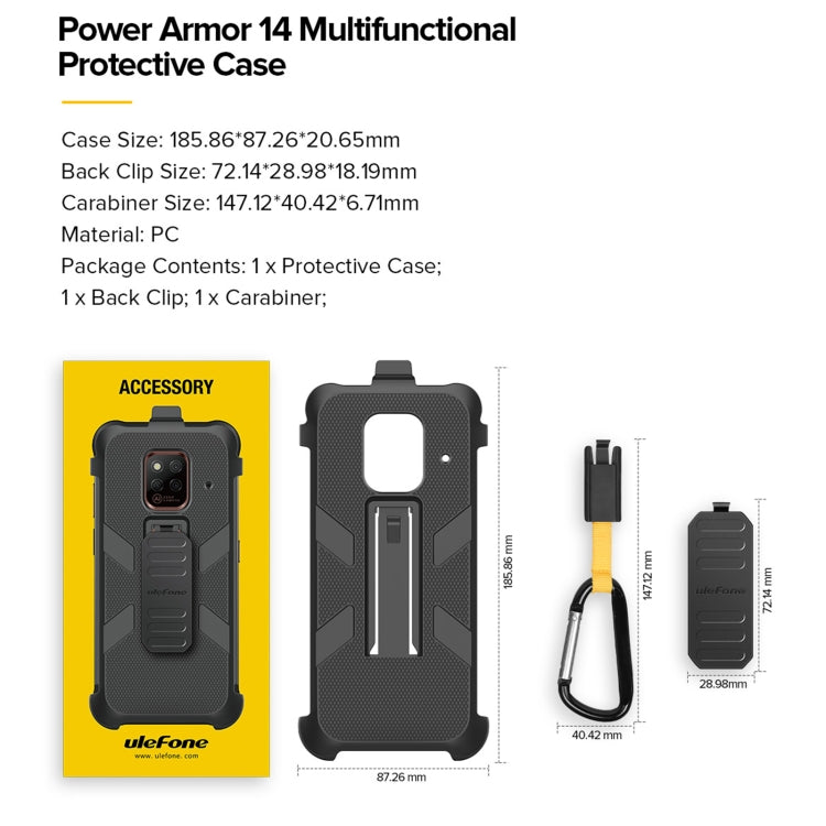 Ulefone Multifunctional TPU + PC Protective Case with Back Clip & Carabiner