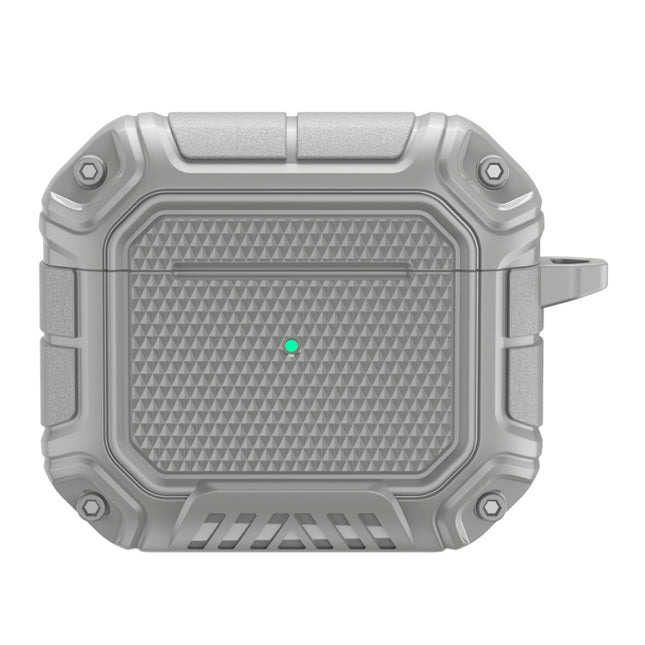 Diamond Shield Mecha TPU + PC Earphone Protective Case with Hook for AirPods 3, For AirPods 3