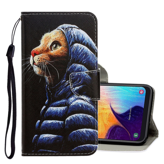 3D Colored Drawing Horizontal Flip PU Leather Case with Holder & Card Slots & Wallet, For Galaxy A40
