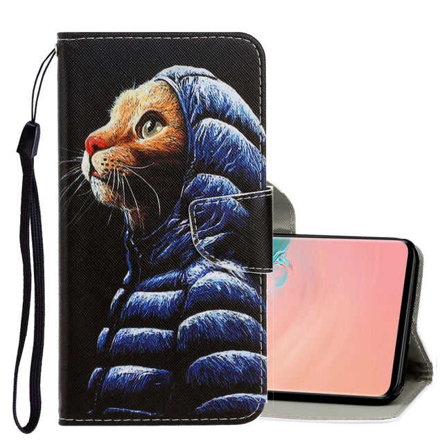 3D Colored Drawing Horizontal Flip PU Leather Case with Holder & Card Slots & Wallet, For Galaxy S10