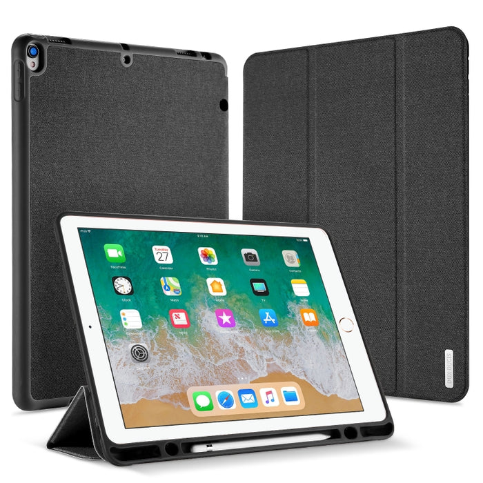 DUX DUCIS Domo Series Horizontal Flip Magnetische TPU + PU Leder Tablethülle mit dreifach klappbarem Halter und Stiftschlitz, für iPad Pro 12,9 Zoll 2017