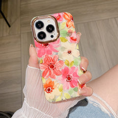 Glitter Powder Electroplating Flower Shockproof Phone Case, For iPhone 12 / 12 Pro, For iPhone 12 Pro Max, For iPhone 11