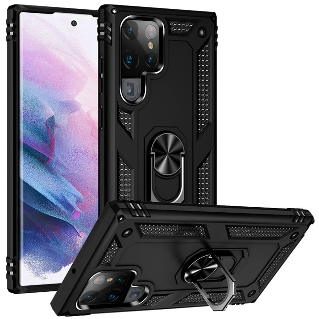Shockproof TPU + PC Protective Case with 360 Degree Rotating Holder, For Samaung Galaxy S22 5G, For Samaung Galaxy S22+ 5G, For Samaung Galaxy S22 Ultra 5G