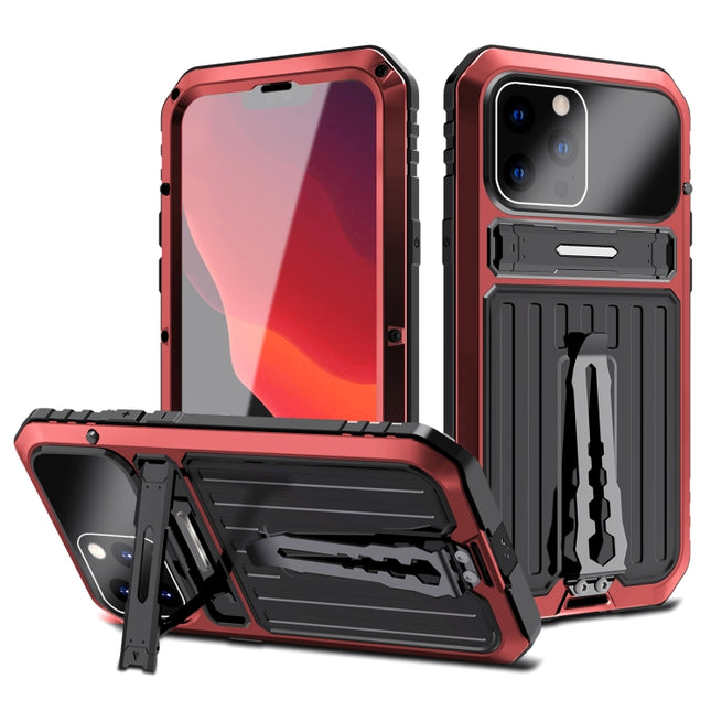 Armor Stoßfeste, spritzwassergeschützte, staubdichte Handyhülle mit Halterung, Für iPhone 13, Für iPhone 13 Pro, Für iPhone 13 Pro Max, Für iPhone 12, Für iPhone 12 Pro, Für iPhone 12 Pro Max