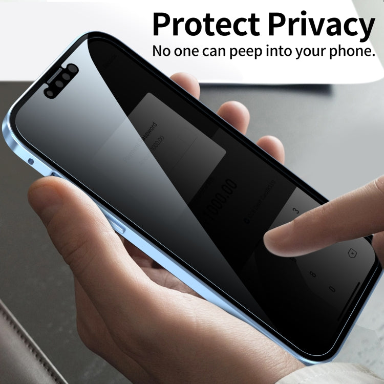 Magnetischer Metallrahmen mit Anti-Peeping-Funktion, doppelseitige Handyhülle aus gehärtetem Glas, für iPhone 13 mini, für iPhone 13, für iPhone 13 Pro, für iPhone 13 Pro Max