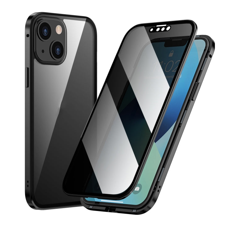 Magnetischer Metallrahmen mit Anti-Peeping-Funktion, doppelseitige Handyhülle aus gehärtetem Glas, für iPhone 13 mini, für iPhone 13, für iPhone 13 Pro, für iPhone 13 Pro Max