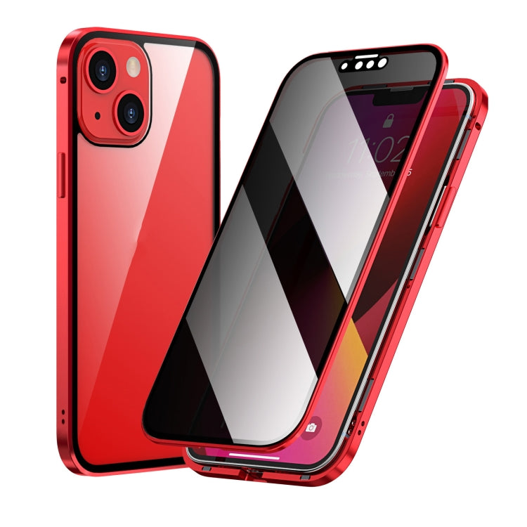 Magnetischer Metallrahmen mit Anti-Peeping-Funktion, doppelseitige Handyhülle aus gehärtetem Glas, für iPhone 13 mini, für iPhone 13, für iPhone 13 Pro, für iPhone 13 Pro Max