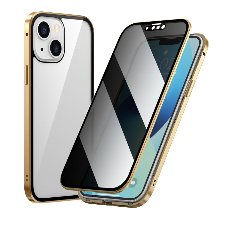 Magnetischer Metallrahmen mit Anti-Peeping-Funktion, doppelseitige Handyhülle aus gehärtetem Glas, für iPhone 13 mini, für iPhone 13, für iPhone 13 Pro, für iPhone 13 Pro Max