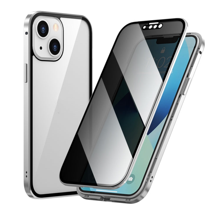 Magnetischer Metallrahmen mit Anti-Peeping-Funktion, doppelseitige Handyhülle aus gehärtetem Glas, für iPhone 13 mini, für iPhone 13, für iPhone 13 Pro, für iPhone 13 Pro Max