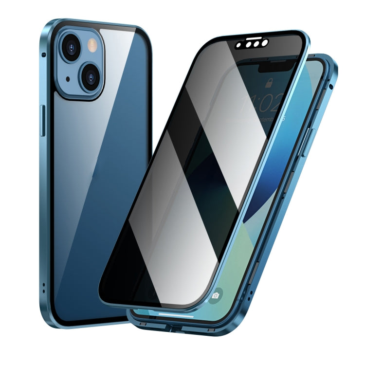 Magnetischer Metallrahmen mit Anti-Peeping-Funktion, doppelseitige Handyhülle aus gehärtetem Glas, für iPhone 13 mini, für iPhone 13, für iPhone 13 Pro, für iPhone 13 Pro Max