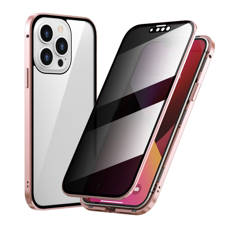 Magnetischer Metallrahmen mit Anti-Peeping-Funktion, doppelseitige Handyhülle aus gehärtetem Glas, für iPhone 13 mini, für iPhone 13, für iPhone 13 Pro, für iPhone 13 Pro Max