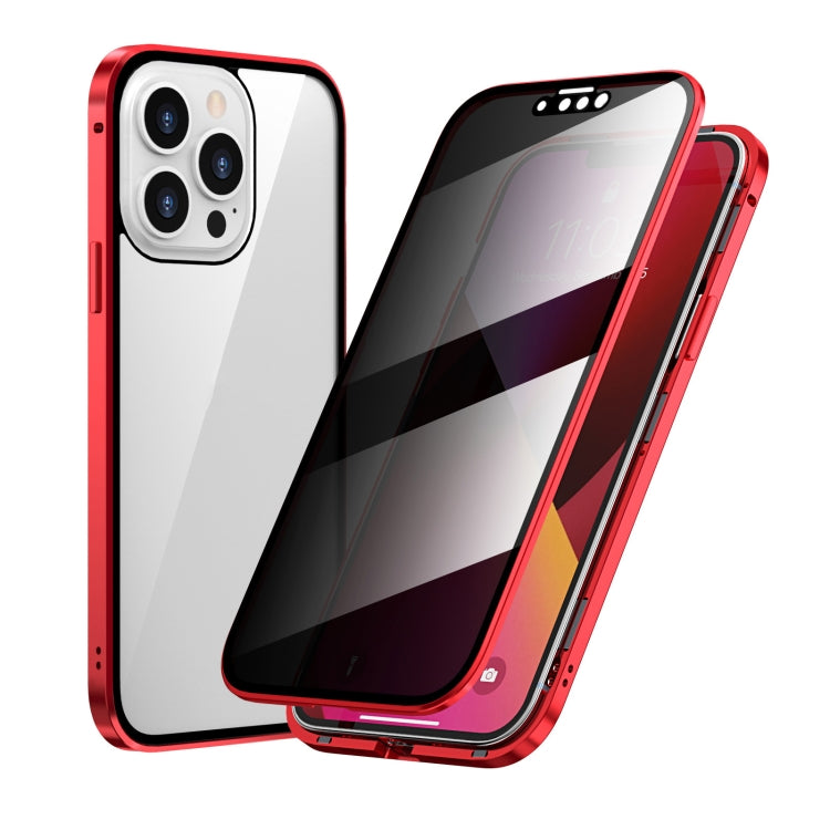 Magnetischer Metallrahmen mit Anti-Peeping-Funktion, doppelseitige Handyhülle aus gehärtetem Glas, für iPhone 13 mini, für iPhone 13, für iPhone 13 Pro, für iPhone 13 Pro Max