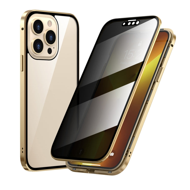 Magnetischer Metallrahmen mit Anti-Peeping-Funktion, doppelseitige Handyhülle aus gehärtetem Glas, für iPhone 13 mini, für iPhone 13, für iPhone 13 Pro, für iPhone 13 Pro Max