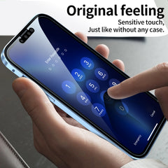 HD Magnetic Metal Frame Double-sided Tempered Glass Phone Case, For iPhone 13 mini, For iPhone 13, For iPhone 13 Pro, For iPhone 13 Pro Max