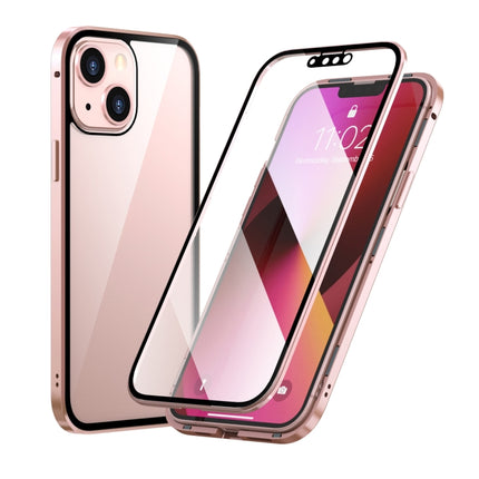 HD Magnetic Metal Frame Double-sided Tempered Glass Phone Case, For iPhone 13, For iPhone 13 Pro, For iPhone 13 Pro Max, For iPhone 13 mini