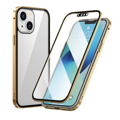 HD Magnetic Metal Frame Double-sided Tempered Glass Phone Case, For iPhone 13 mini, For iPhone 13, For iPhone 13 Pro, For iPhone 13 Pro Max