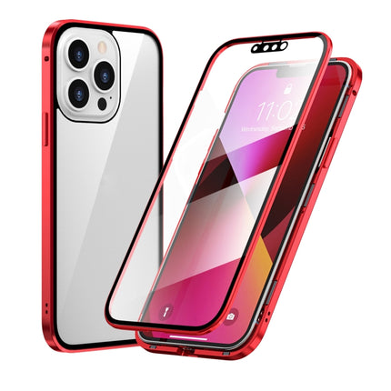 HD Magnetic Metal Frame Double-sided Tempered Glass Phone Case, For iPhone 13, For iPhone 13 Pro, For iPhone 13 Pro Max, For iPhone 13 mini