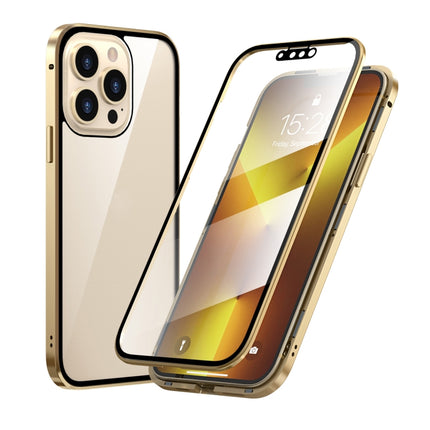 HD Magnetic Metal Frame Double-sided Tempered Glass Phone Case, For iPhone 13, For iPhone 13 Pro, For iPhone 13 Pro Max, For iPhone 13 mini