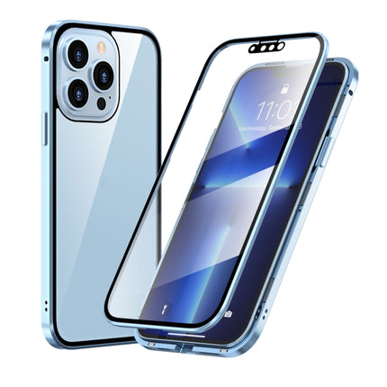 HD Magnetic Metal Frame Double-sided Tempered Glass Phone Case, For iPhone 13, For iPhone 13 Pro, For iPhone 13 Pro Max, For iPhone 13 mini