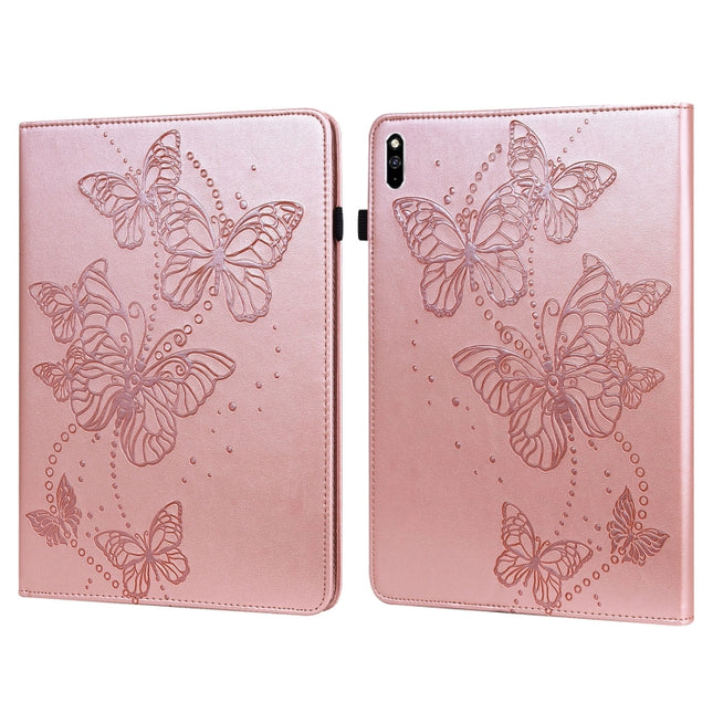 Embossed Butterfly Pattern Horizontal Flip Leather Tablet Case, For Huawei MatePad Pro 10.8 2021 / 2018, For Huawei MatePad 11 2021, For Huawei MediaPad T3 10 9.6 inch, For Huawei MatePad T10S