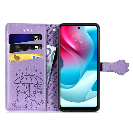 Lovely Cat and Dog Embossing Pattern Horizontal Flip Leather Phone Case with Holder & Card Slots & Wallet & Cartoon Clasp & Lanyard, For Motorola Moto G60S, For Tecno Pova 2, For vivo X70 Pro