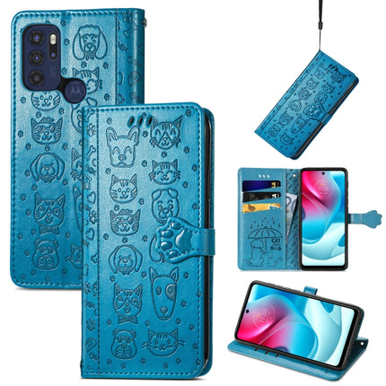 Lovely Cat and Dog Embossing Pattern Horizontal Flip Leather Phone Case with Holder & Card Slots & Wallet & Cartoon Clasp & Lanyard, For Motorola Moto G60S, For Tecno Pova 2, For vivo X70 Pro