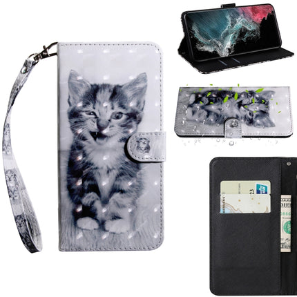 3D Painted Pattern Horizontal Flip Leather Phone Case with Holder & Lanyard, For Samaung Galaxy S22 Ultra 5G, For Samsung Galaxy A13 5G