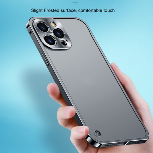 Metal Frame Frosted PC Shockproof Phone Case, For iPhone 13 mini, For iPhone 13, For iPhone 13 Pro, For iPhone 13 Pro Max, For iPhone 12 mini, For iPhone 12, For iPhone 12 Pro, For iPhone 12 Pro Max