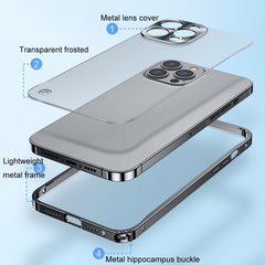 Metal Frame Frosted PC Shockproof Phone Case, For iPhone 13 mini, For iPhone 13, For iPhone 13 Pro, For iPhone 13 Pro Max, For iPhone 12 mini, For iPhone 12, For iPhone 12 Pro, For iPhone 12 Pro Max