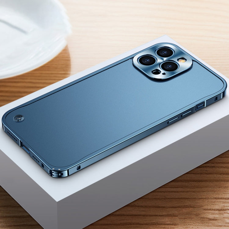 Metal Frame Frosted PC Shockproof Phone Case, For iPhone 12 Pro Max, For iPhone 13 Pro Max