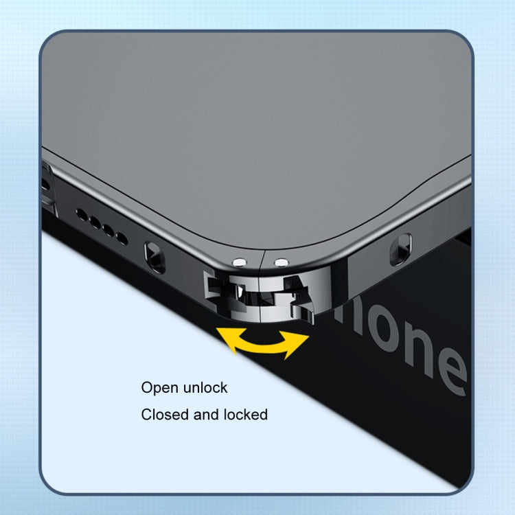 Metal Frame Frosted PC Shockproof Phone Case, For iPhone 12 Pro Max, For iPhone 13 Pro Max