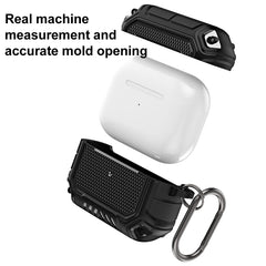 Diamond Shield Mecha TPU + PC Earphone Protective Case with Hook for AirPods Pro, For AirPods Pro