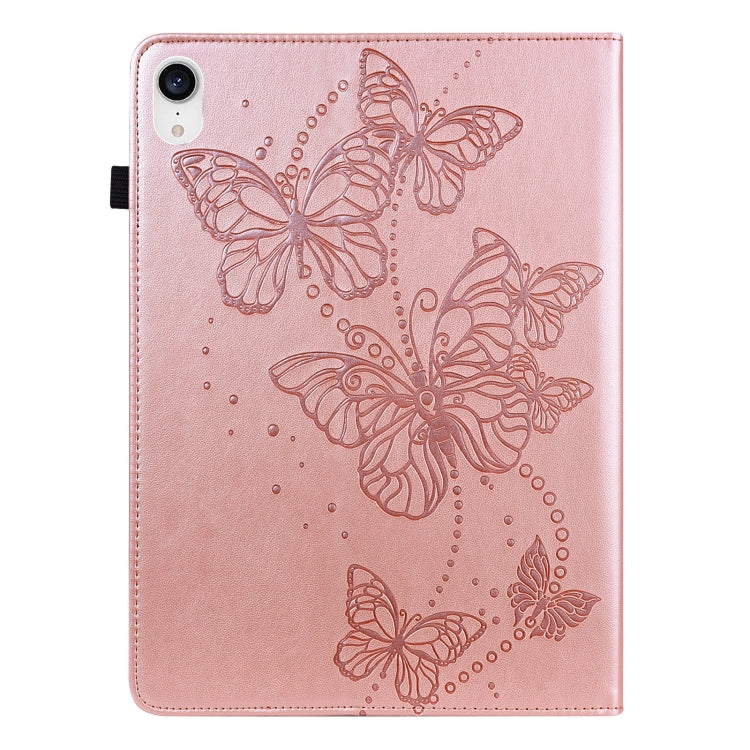 Horizontale Klapphülle aus Leder mit geprägtem Schmetterlingsmuster für Tablets, für iPad mini 2024 / mini 6, für iPad Pro 11 2022 / 2021 / Air 4, für iPad 10.2 / Air 10.5 2019, für iPad mini 5 / 4 / 3 / 2 / 1, für iPad 9.7 (2018/2017) / Air 2 / Air