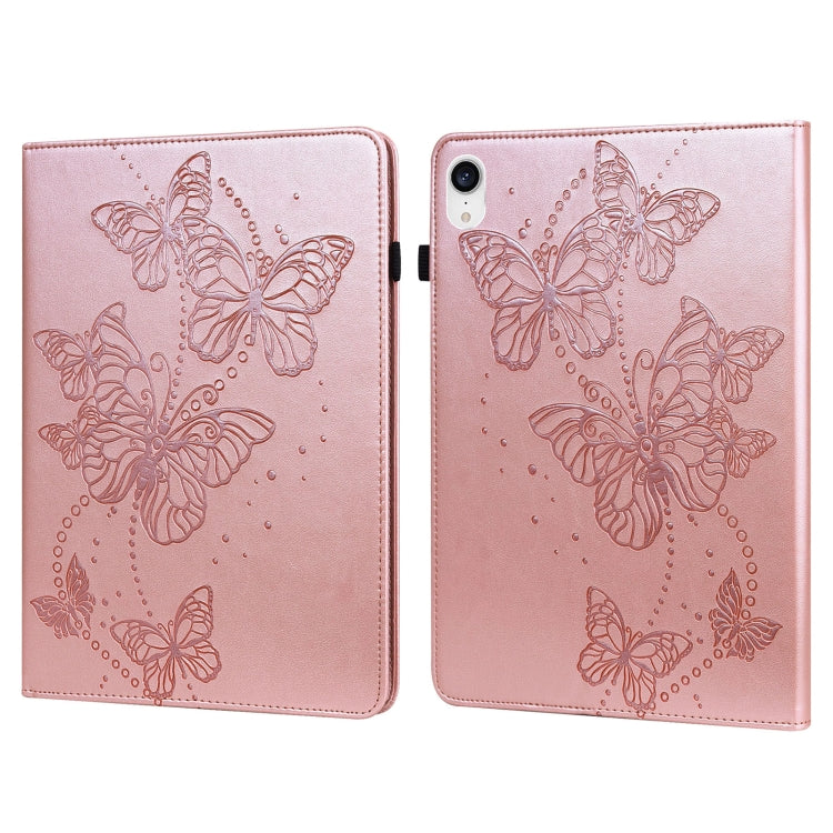 Horizontale Klapphülle aus Leder mit geprägtem Schmetterlingsmuster für Tablets, für iPad mini 2024 / mini 6, für iPad Pro 11 2022 / 2021 / Air 4, für iPad 10.2 / Air 10.5 2019, für iPad mini 5 / 4 / 3 / 2 / 1, für iPad 9.7 (2018/2017) / Air 2 / Air