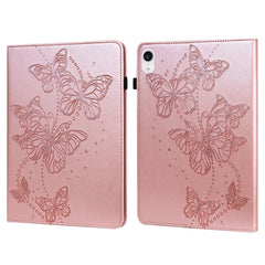Horizontale Klapphülle aus Leder mit geprägtem Schmetterlingsmuster für Tablets, für iPad mini 2024 / mini 6, für iPad Pro 11 2022 / 2021 / Air 4, für iPad 10.2 / Air 10.5 2019, für iPad mini 5 / 4 / 3 / 2 / 1, für iPad 9.7 (2018/2017) / Air 2 / Air