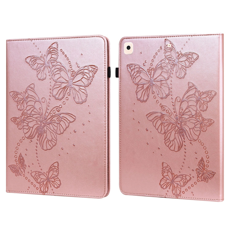 Horizontale Klapphülle aus Leder mit geprägtem Schmetterlingsmuster für Tablets, für iPad mini 2024 / mini 6, für iPad Pro 11 2022 / 2021 / Air 4, für iPad 10.2 / Air 10.5 2019, für iPad mini 5 / 4 / 3 / 2 / 1, für iPad 9.7 (2018/2017) / Air 2 / Air