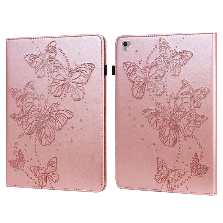 Embossed Butterfly Pattern Horizontal Flip Leather Tablet Case, For iPad 9.7 (2018/2017) / Air 2 / Air