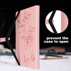Embossed Butterfly Pattern Horizontal Flip Leather Tablet Case, For iPad 9.7 (2018/2017) / Air 2 / Air
